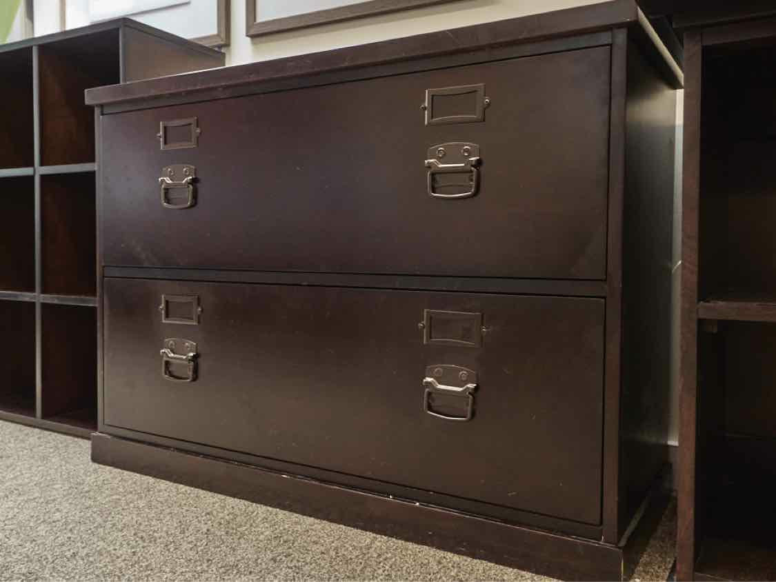 Pottery Barn 'Bedford' 2 Drawer File Cabinet in Espresso Finish