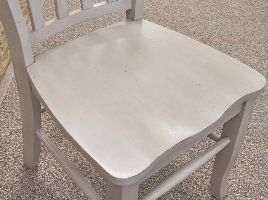 Grey Washed Drop Leaf Table & 2 Slat Back Chair Set