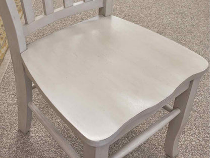 Grey Washed Drop Leaf Table & 2 Slat Back Chair Set