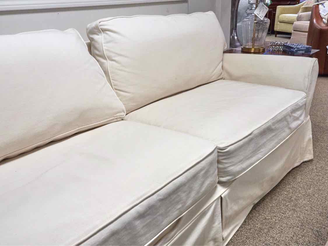 Pottery Barn Roll Arm Slipcovered Sofa