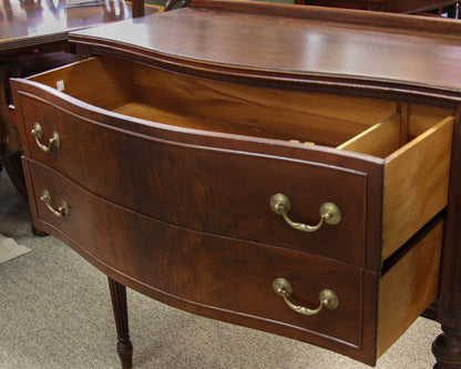 Inlaid Mahogany Two Drawer Console