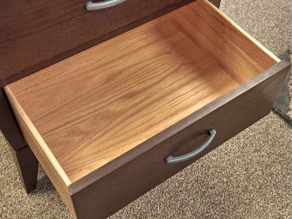 Pair of Dark Cherry 3 Drawer Night Stands