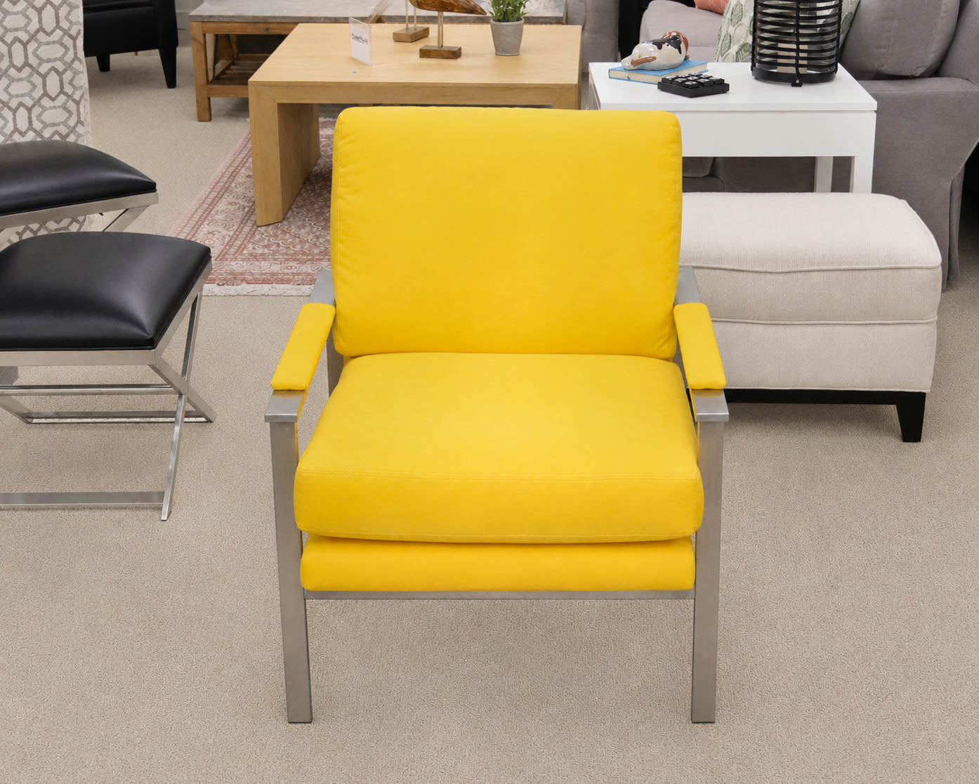 Pair of Ethan Allen 'Jericho' Mid Century Style Arm Chairs