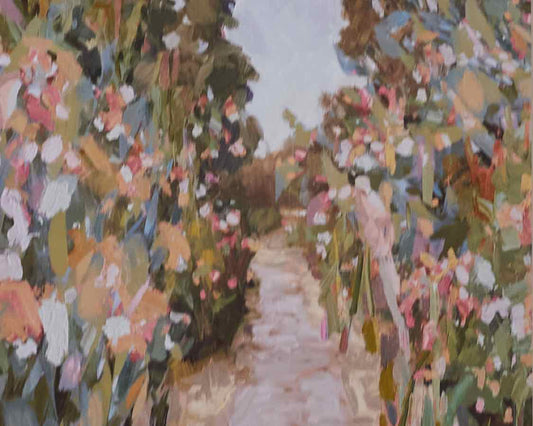 Framed Print:  "Flower Garden Path I"