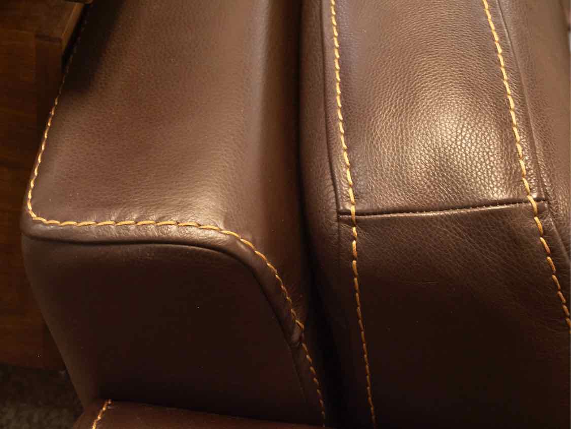 Polaris ' Odessa' Raisin Itatian  Leather 2 Cushion Sofa