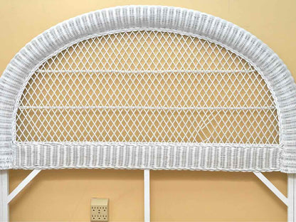 White Wicker Full Headboard