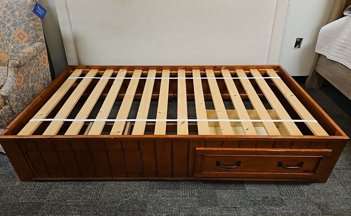 PB Kids Wooden Platform Storage Twin Bed