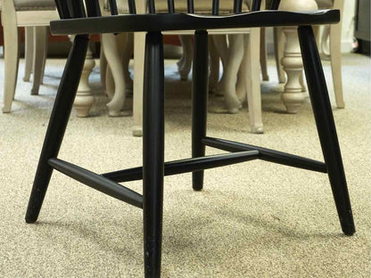 Set of 8 Ethan Allen American Impressions Windsor Dining Chairs in Black