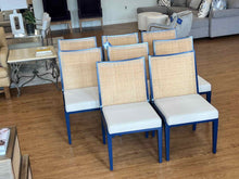 Set of 8 Blue Hand Home 'Ernest' Dining Chairs