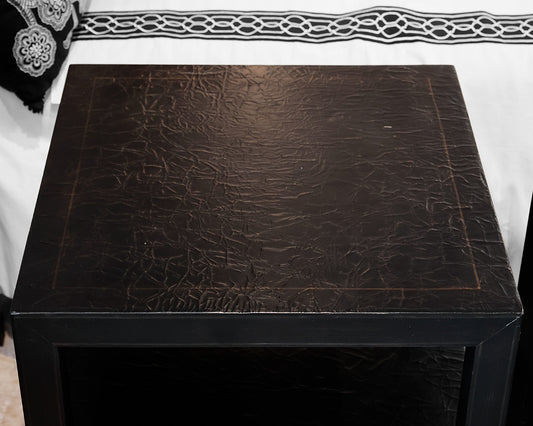 Pair of Woodbridge Furniture Dark Espresso Square Side Tables