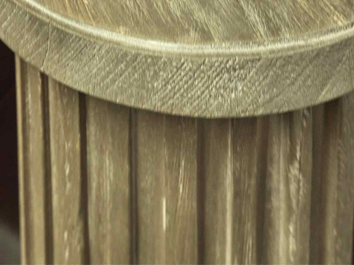 RH Greek Athens Pedestal in Oak with Grey Finish
