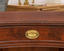 Crotch Mahogany 9 Drawer Kidney Shape Desk