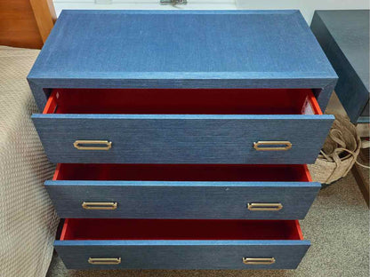 Mitchell Gold + Bob Williams Navy Wrapped Raffia Chest