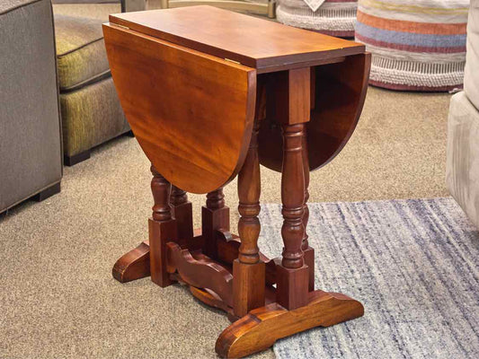 Cherry Drop Leaf Small Accent Table