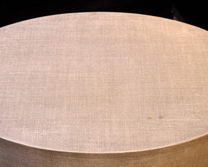 Oval Linen Wrapped Cocktail Table