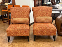 Pair of Terracotta Paisley Slipper Chairs