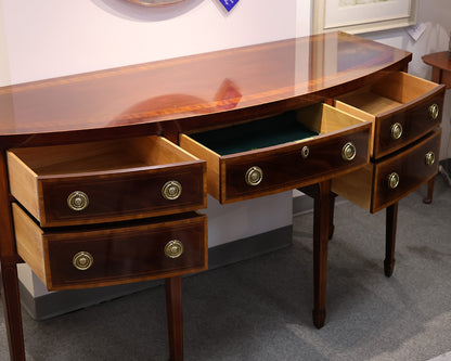 Baker Historic Charleston Collection Bowfront Inlaid Mahogany Server