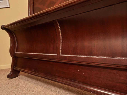 Bassett King Sleigh Bed in Dark Stain Finish