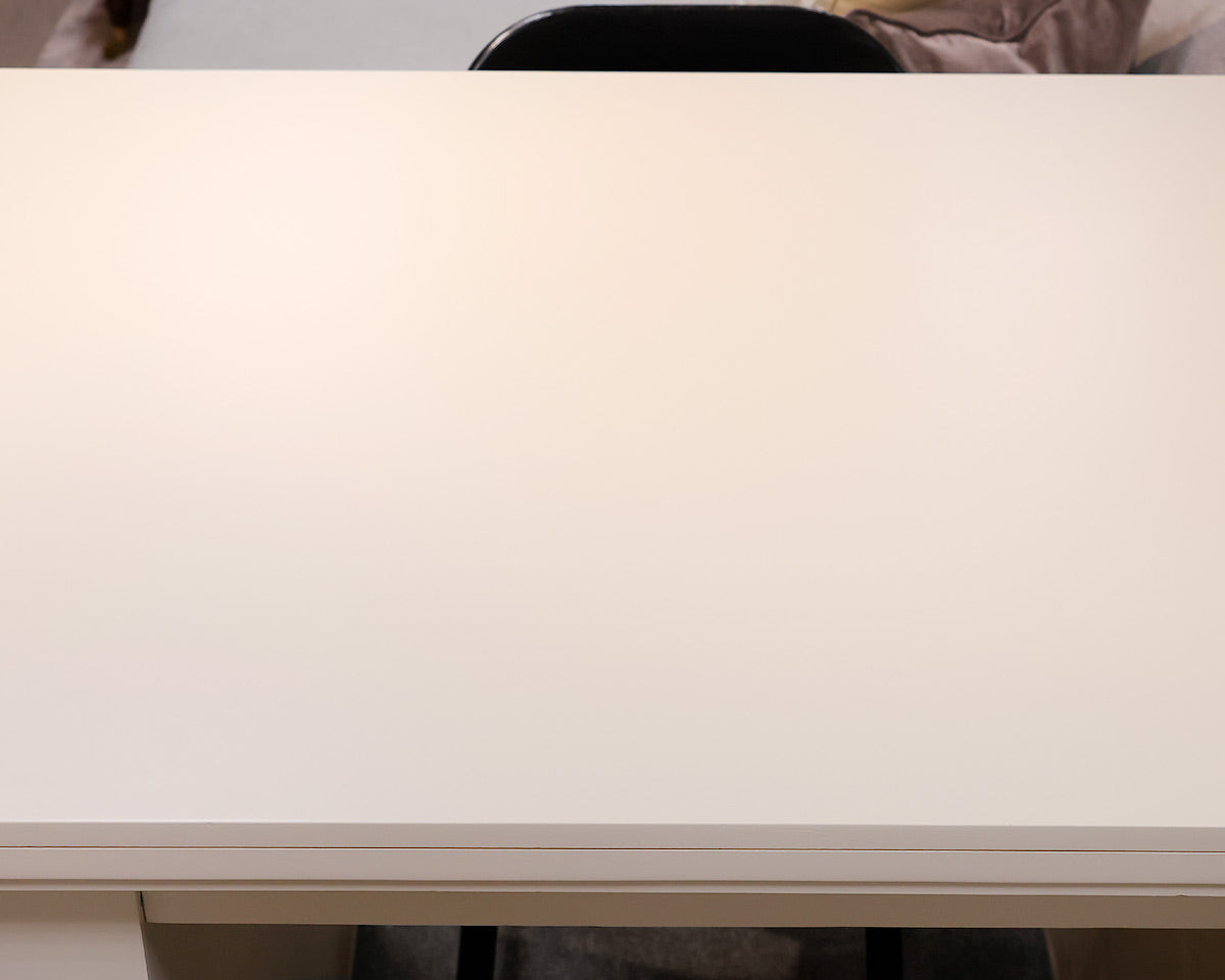 Painted Antique White Project Island With Two Stools