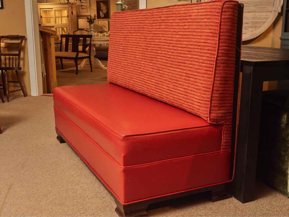 Banquet In Orange Leather & Fabric