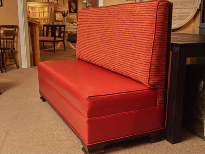 Banquet In Orange Leather & Fabric