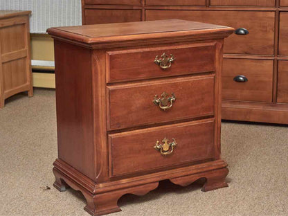 Cherry 3 Drawer Nightstand Chest