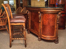 Marble Top 5 Drawer 1 Door 12 Wine Bottle Rack  2 Stools Bar