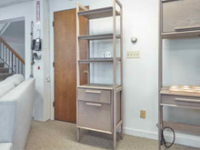 Crate & Barrel 'Tate' Bookcase W/ File Cabinet in 'Stone'