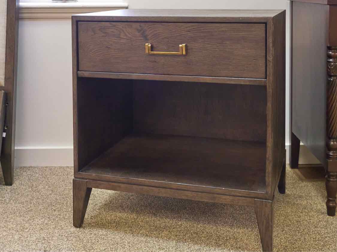 Pair of RH " Cayden Campaign" Espresso Finish 1  DrawerNightstands