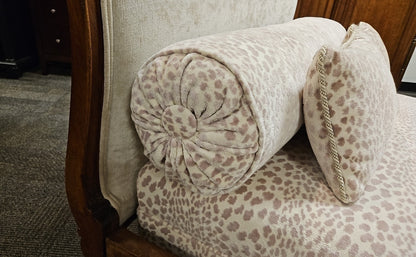 French Daybed in Cheetah Print Upholstery