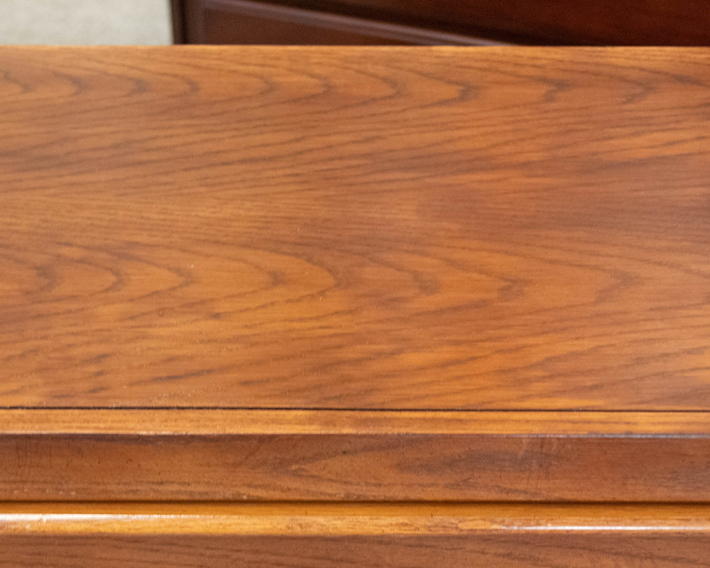 Pair of Thomasville Oak Campaign Style Nightstands