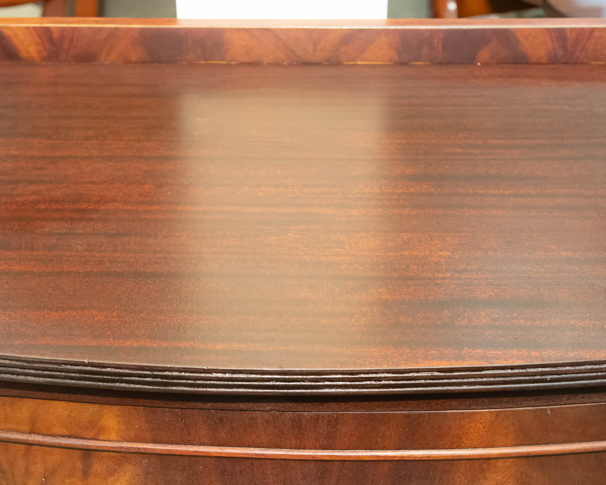 Small Flame Mahogany Server W/ Backsplash