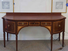 Mahogany Bow Top Server with Inlay & Empire Style Pulls