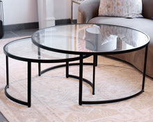 Uttermost 'Corrine' Round Glass Top Nesting Cocktail Tables