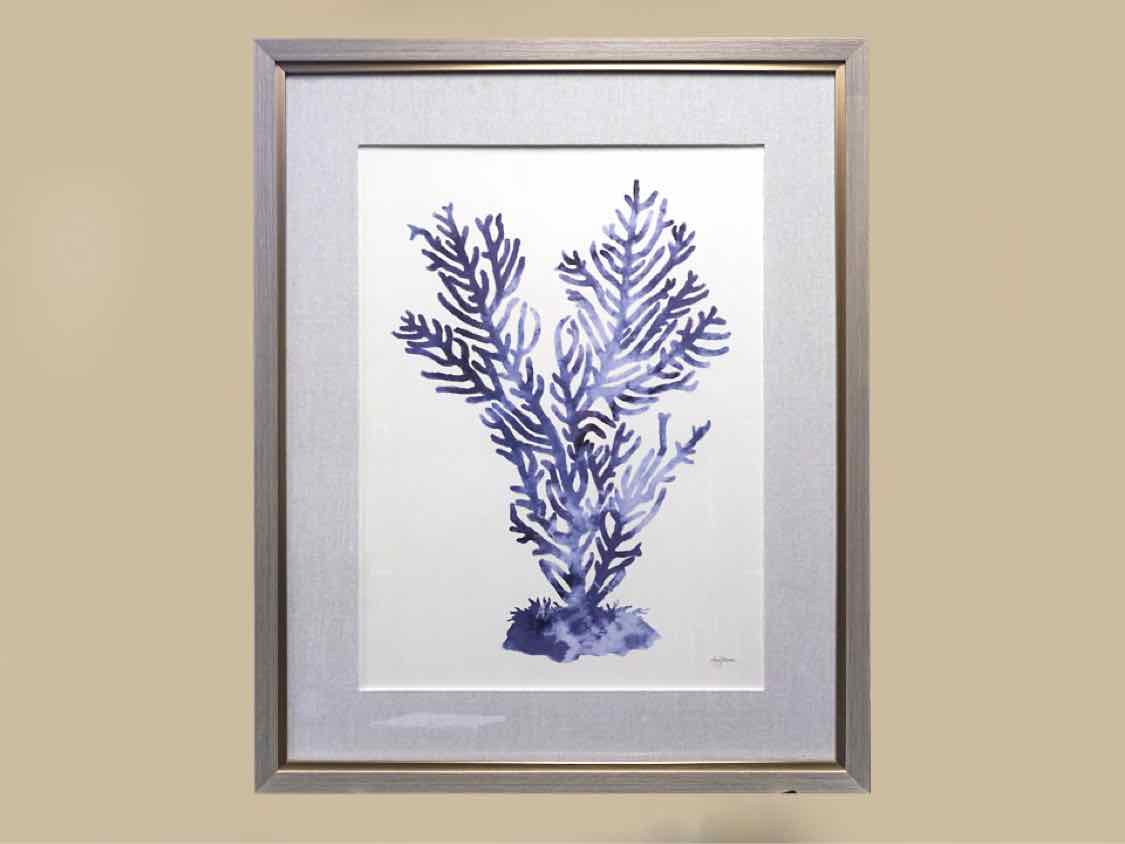 'Shibori Coral Framed Print' 1
