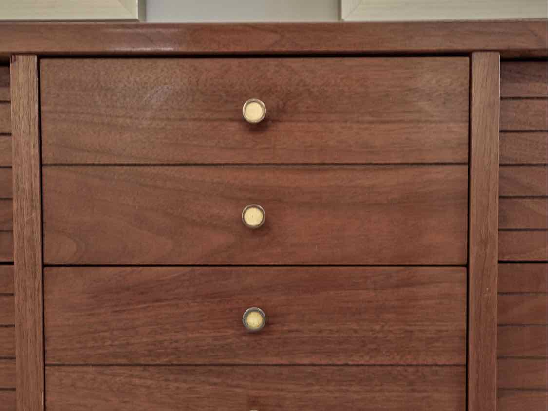 RWay Light Cherry MCM Nine Drawer Dresser