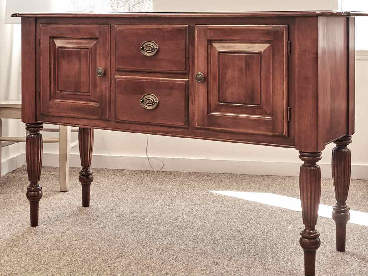 Nichols & Stone Server in Cherry with Brass Pulls