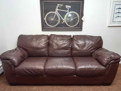 Italsofa Brown Bonded  Leather Sofa
