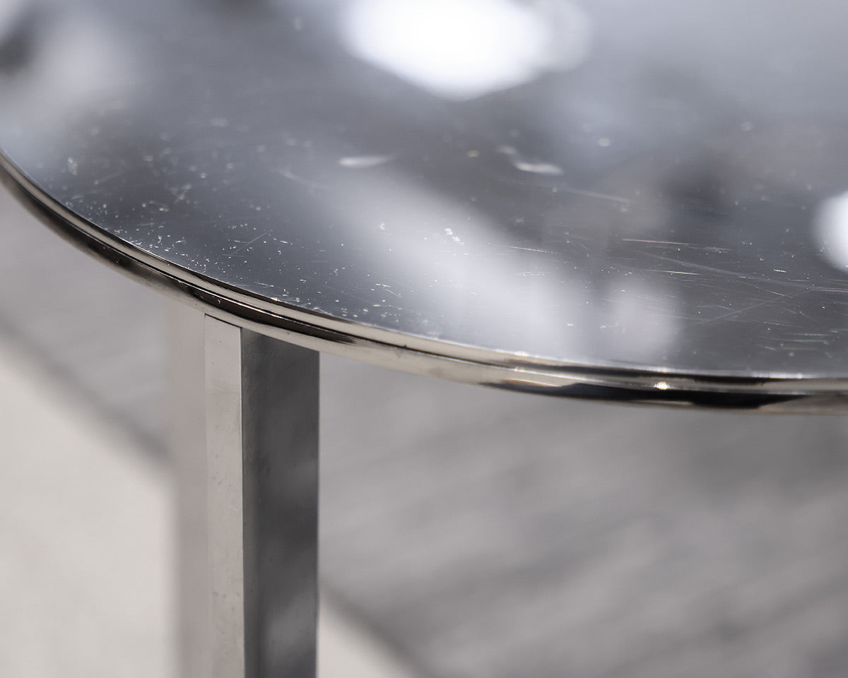 B&B Itailia Chrome Round Accent Table