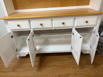 Canadel Maple and White Lighted China Cabinet