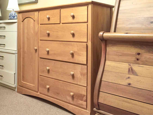 Brown Street Co.Maple Chifforobe  Chest with 6 Drawers & 1 Door