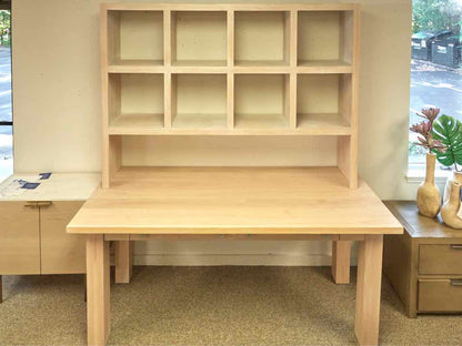 Custom Solid Limed Oak Two Piece Display Cabinet