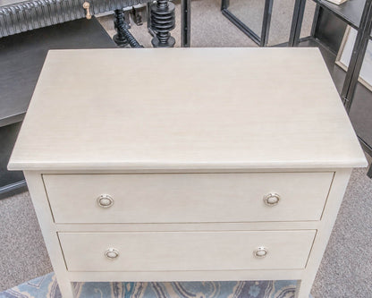 Pair of 2-Drawer Bedside Chests in Hand Painted Cream Finish