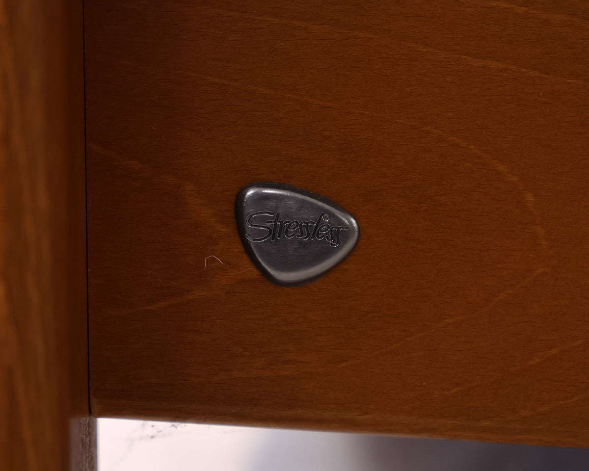 Stressless Paloma Blue Sparrow Sofa and Ottoman