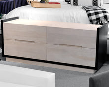 CB2 Beaufort 66" Whitewashed Wood 4-Drawer Dresser