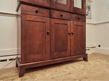 Boston Interiors Cherry 3 Glass Door  3 Drawers 3 Cabinet Doors  Hutch