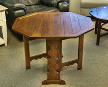 Baker Quartersawn Oak Drop Leaf Side Table