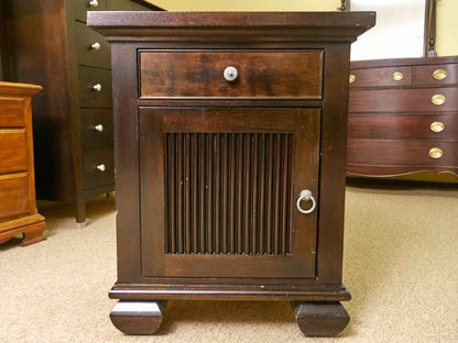 Pair Of Ligna Espresso 1 Drawer 1 Door  Nightstands