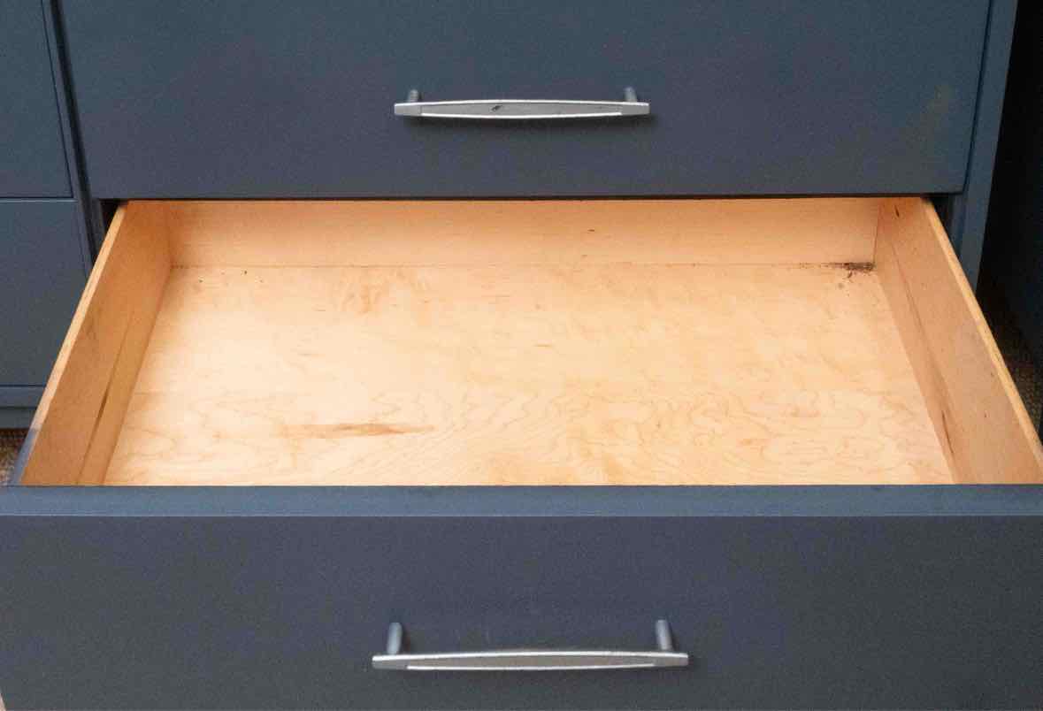 Hudson Bay Blue Finish 6 Drawer MCM Style Dresser