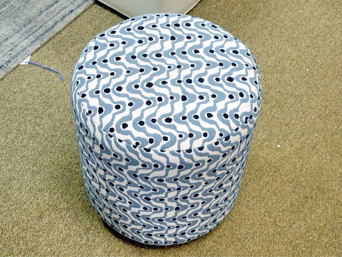 'Cas' Blue Ottoman